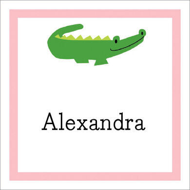 Pink Alligator Gift Stickers